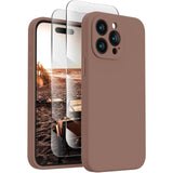 Soft Phone Case for 15 Pro, Silicone Upgraded [Camera Protection] Phone Case with [2 Screen Protectors], Soft Anti-Scratch Microfiber Lining Inside