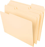 Pastas de arquivo Pendaflex, tamanho carta, 8-1/2" x 11", Manila clássico, abas cortadas em 1/3 nas posições esquerda, direita e central, por caixa 