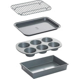 Conjunto de assadeiras antiaderentes para torradeira, 4 peças, aço carbono 