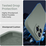 Soft Phone Case for 15 Pro, Silicone Upgraded [Camera Protection] Phone Case with [2 Screen Protectors], Soft Anti-Scratch Microfiber Lining Inside