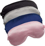 Sleep Mask 4 Pack Silk Eye Cover Soft Satin Blindfold Elastic Strap Night Eyeshade Travel Nap for Women Men