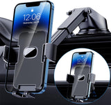 Phone Holder Car Mount for iPhone[Powerful Suction]Phone Mount for Car Dashboard Windshield Air Vent Universal Accessories[Thick Cases Friendly]Automobile Cell Phone Holder Fit Smartphone