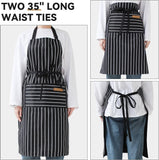 2 Pack Kitchen Cooking Aprons, Adjustable Bib Soft Chef Apron with 2 Pockets for Men Women