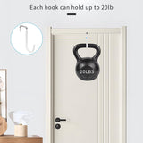 Ganchos para porta, pacote com 4 ganchos para cabides com borracha para evitar arranhões, organizador resistente para sala de estar, banheiro, quarto, cozinha, pendurar roupas, toalhas, chapéus, casacos, bolsas, branco 