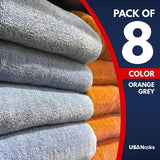 Pano de limpeza de microfibra - (12 x 16 polegadas) Alto desempenho - Tecido ultra absorvente que retém sujeira e líquido para brilho de espelho sem riscos - Toalha sem fiapos - 12 x 16 polegadas (pacote com 8) 