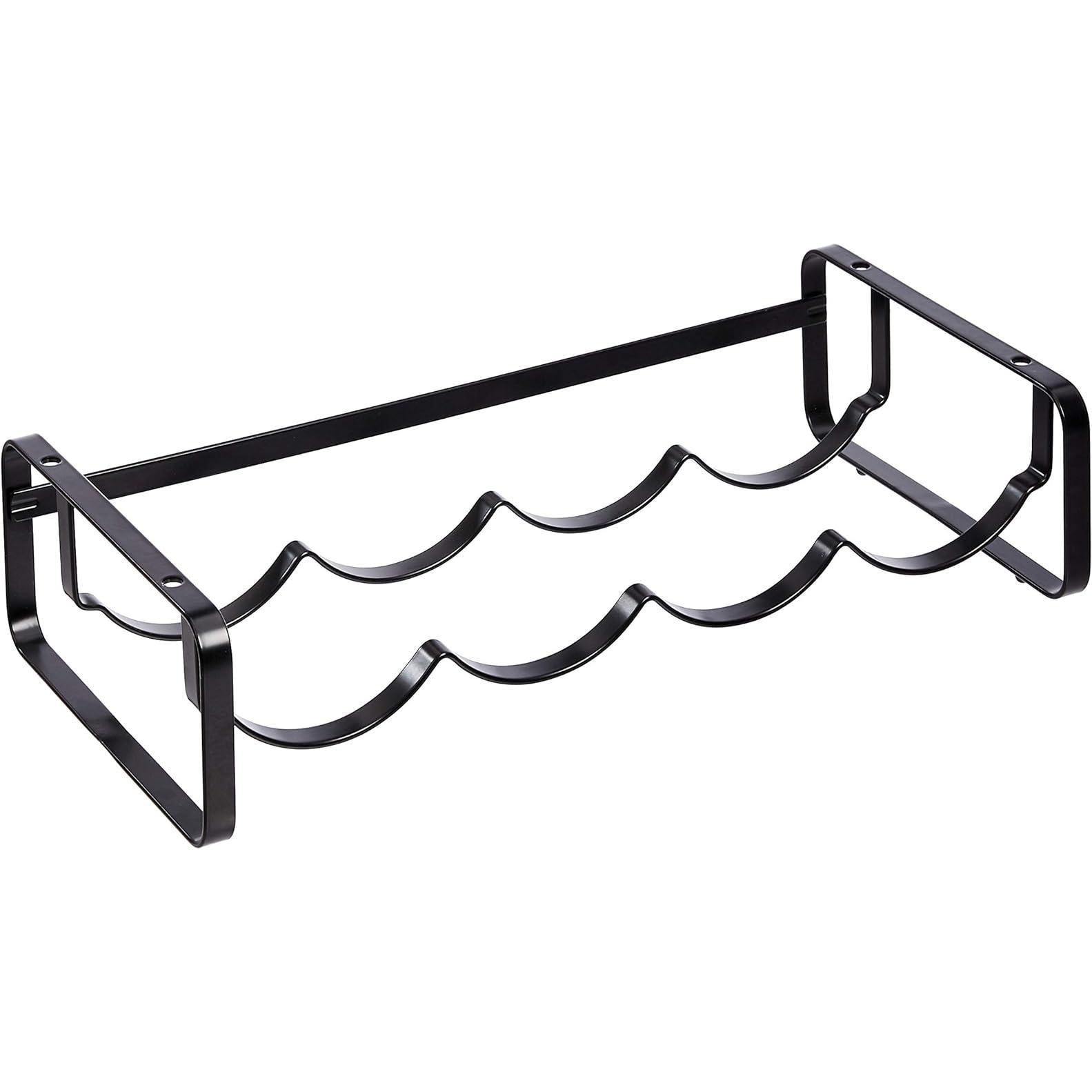 Suporte para vinho empilhável de mesa, preto 