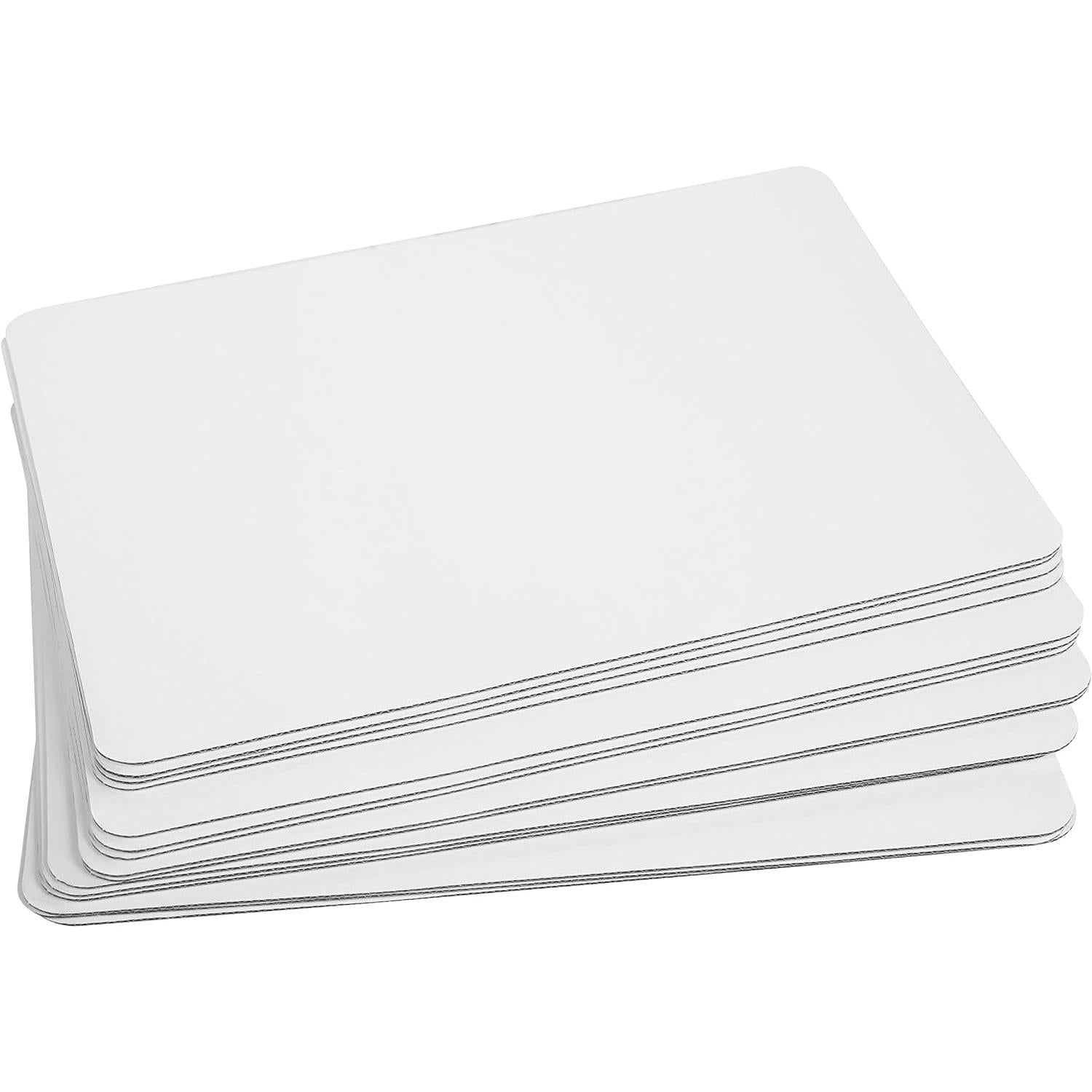 Folha de bolo de um quarto branco 13,75” x 9,75” Placa de bolo retangular resistente Almofada à prova de gordura Pacote completo com 15 placas (15, branco) 