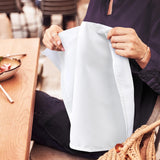 [24 Pack, White] Cloth Napkins 17x17 Inches,Polyester Dinner Napkins with Hemmed Edges, Washable Napkins Ideal for Parties, Weddings and Dinners