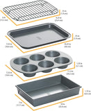 Conjunto de assadeiras antiaderentes para torradeira, 4 peças, aço carbono 