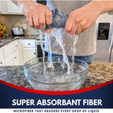 Pano de limpeza de microfibra - (12 x 16 polegadas) Alto desempenho - Tecido ultra absorvente que retém sujeira e líquido para brilho de espelho sem riscos - Toalha sem fiapos - 12 x 16 polegadas (pacote com 8) 