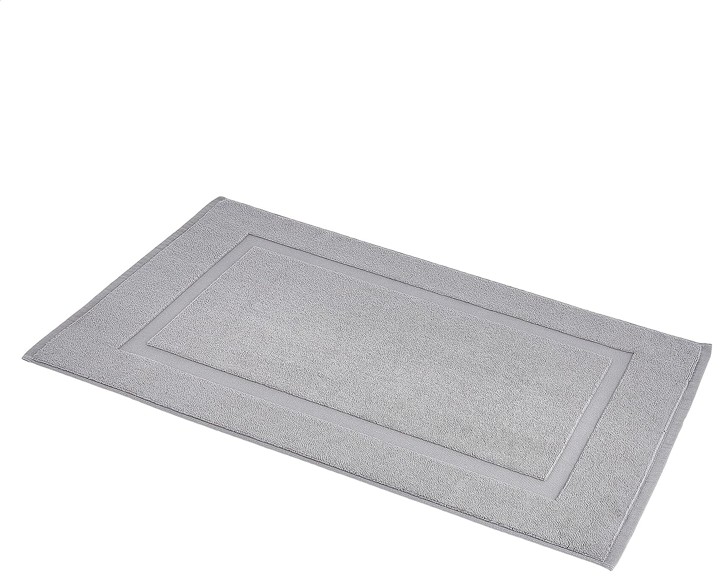 Tapete de banho com faixas, cinza claro, 31 polegadas C x 20 polegadas L 